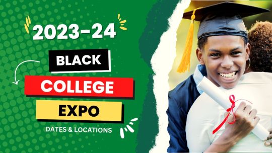 Black College Expo past attendee hugs his mother after his high school graduation.