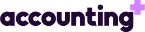 Accounting+ Logo in Purple and Lavender with Plus Sign